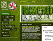 Tablet Screenshot of hackneyandleytonfootballleague.co.uk